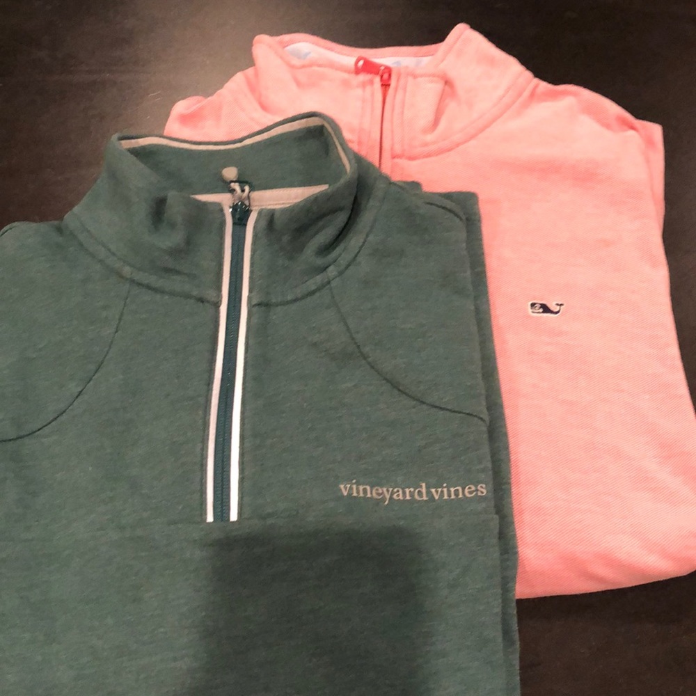 Bundle! Two lightweight vineyard vine 1/4 zips